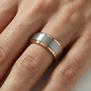 The Tungsten Flat Edge Two-Tone: Natural & Rose