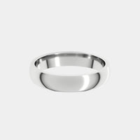 hitched men's white gold classic wedding band in a 4mm width