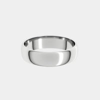 hitched men's white gold classic wedding band in a 5mm width