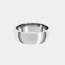 hitched men's white gold classic wedding band in a 6mm width