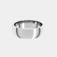 hitched men's white gold classic wedding band in a 6mm width