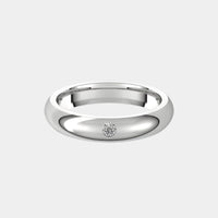 hitched men's white gold classic solitaire diamond band in 4mm width