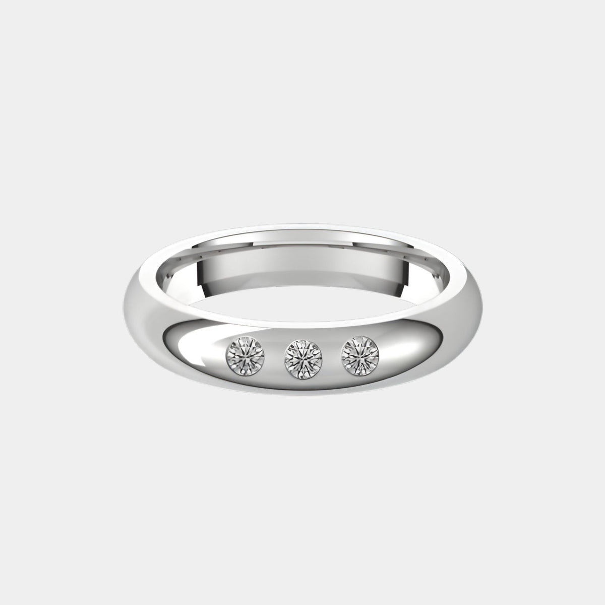 14K / White Gold / 4mm