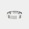 hitched men's white gold flat wedding band in a 4mm width