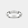 hitched men's white gold knife edge wedding band with a 4mm width