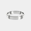 hitched men's white gold stepped edge wedding band in 4mm width