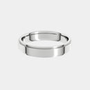 hitched men's white gold stepped edge wedding band in 4mm width