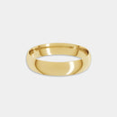 hitched yellow gold mens classic wedding band in a 4mm with a thin comfort-fit profile