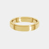 hitched men's yellow gold stepped edge wedding band in 4mm width