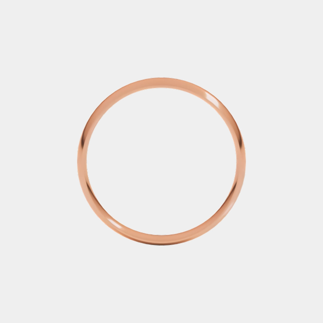 hitched rose gold mens classic wedding band in a 4mm with a thin width