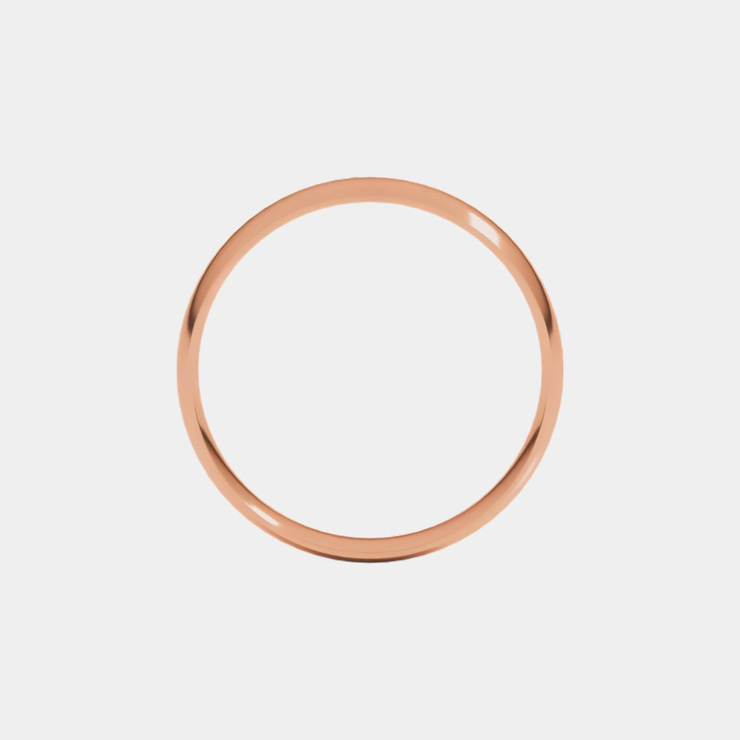 hitched rose gold mens classic wedding band in a 5mm with a thin width