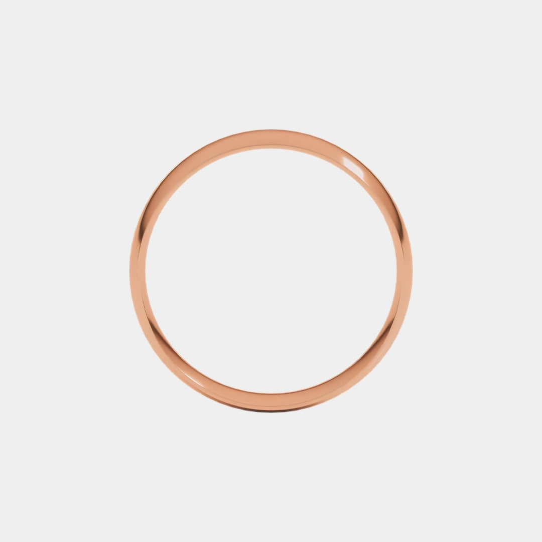hitched rose gold mens classic wedding band in a 6mm with a thin width