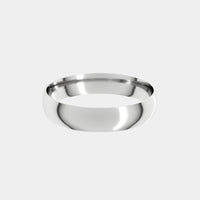 hitched white gold mens classic wedding band in a 4mm with a thin width