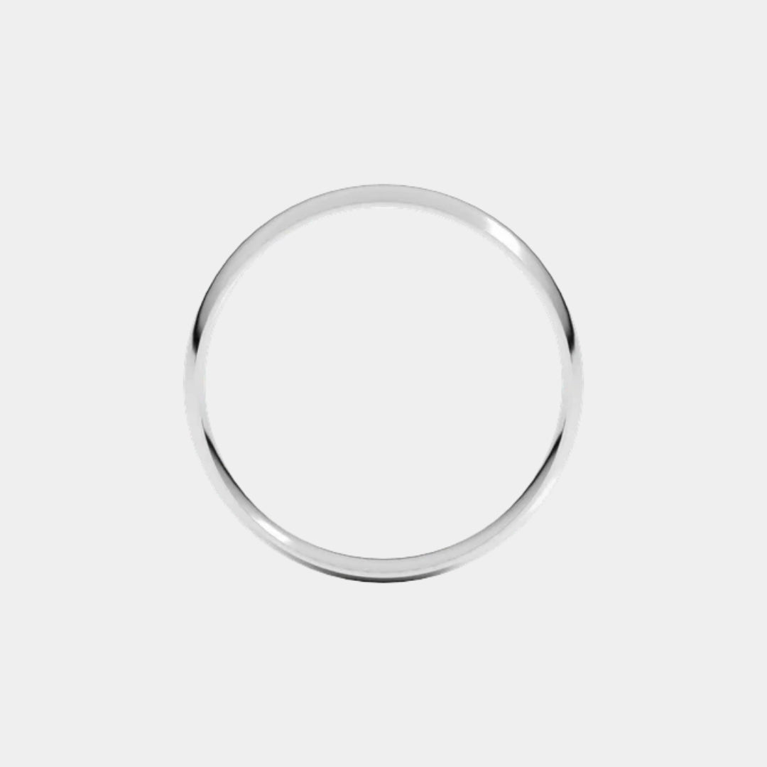 hitched white gold mens classic wedding band in a 4mm with a thin width