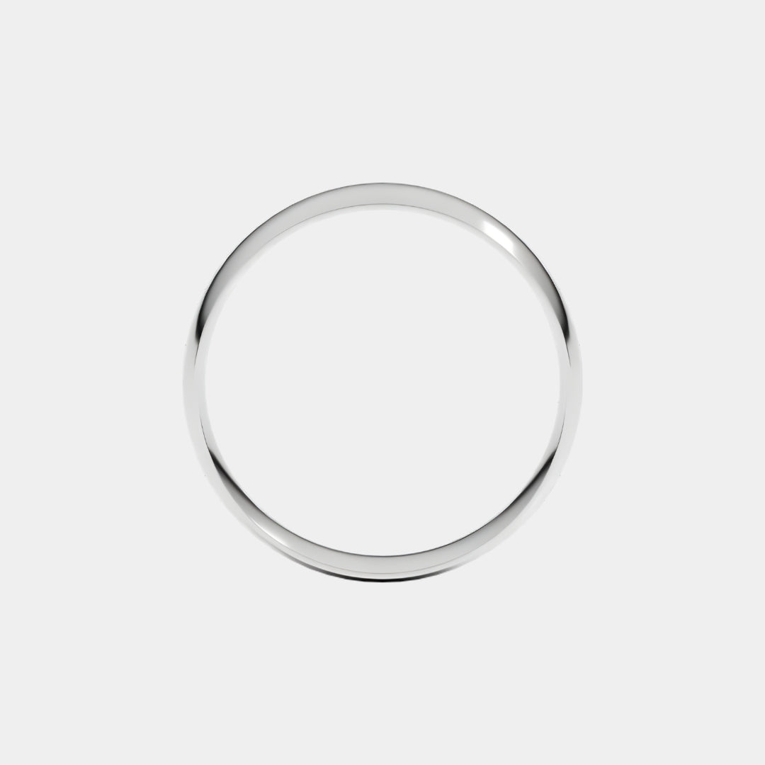 hitched white gold mens classic wedding band in a 6mm with a thin width