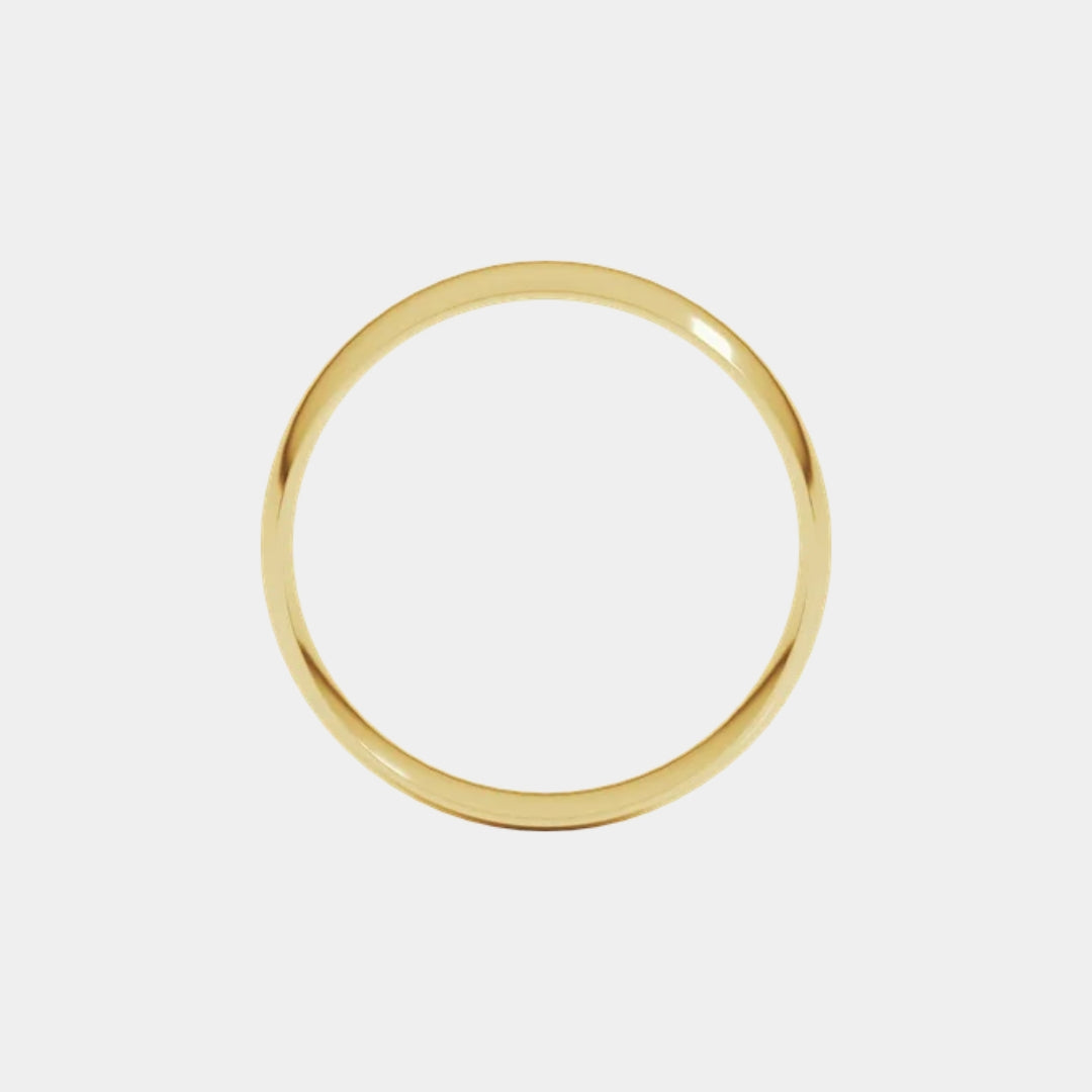 hitched yellow gold mens classic wedding band in a 6mm with a thin width