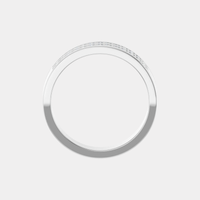 white gold double row tapered mens diamond wedding band through