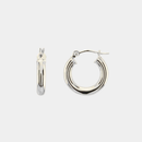 womens white gold tube hoops