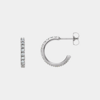 lab diamond hoop earrings
