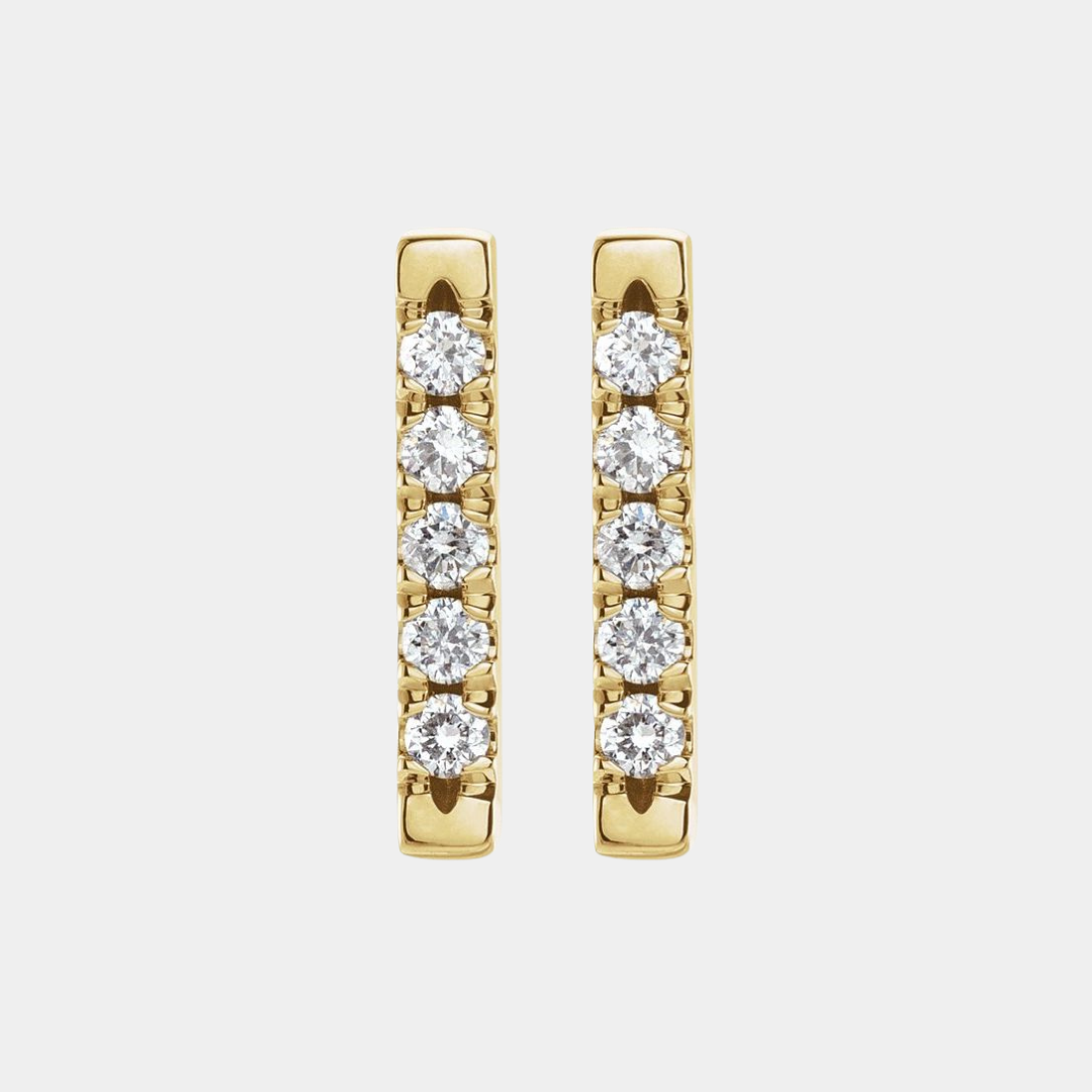 diamond bar earring