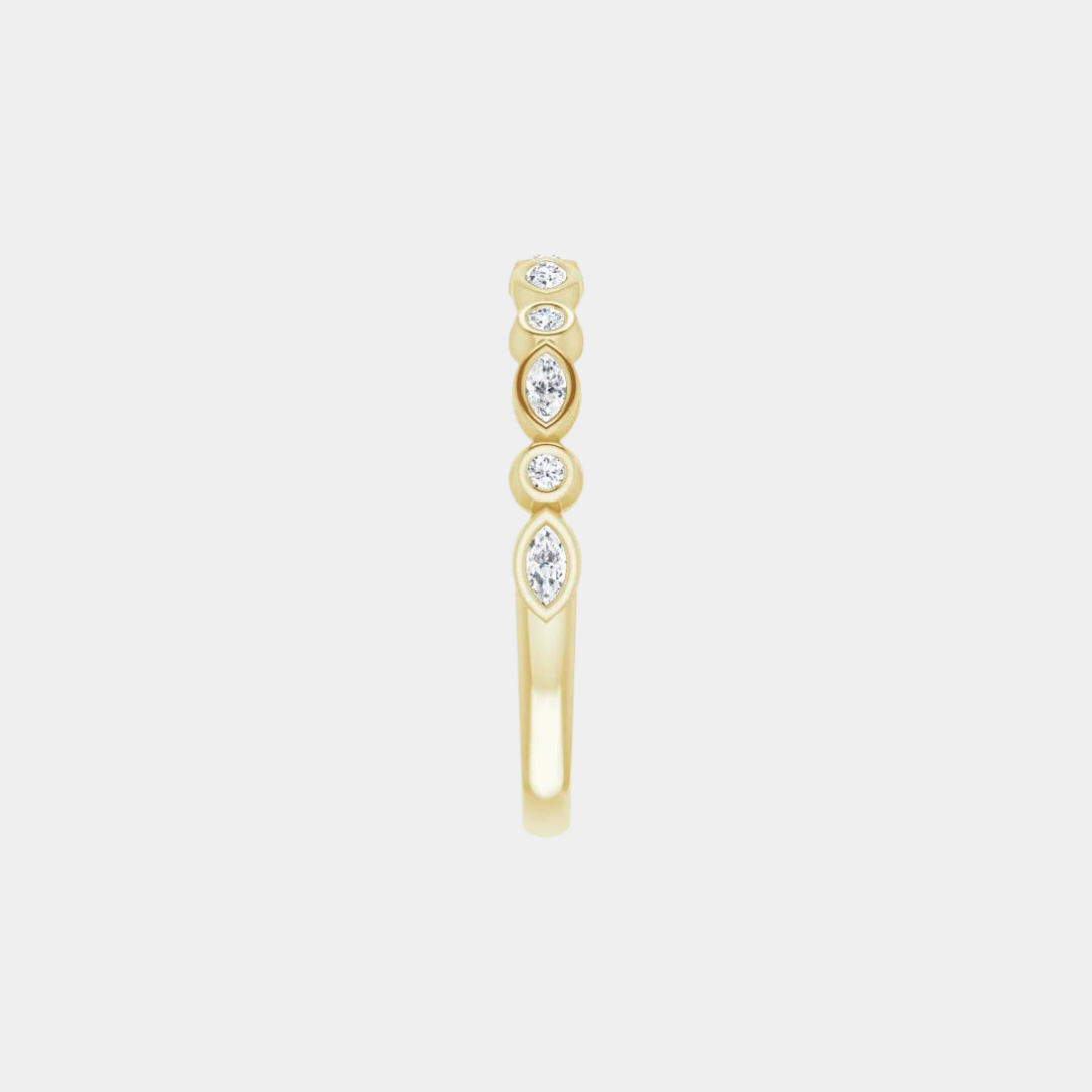 The Gold Alternating Bezel