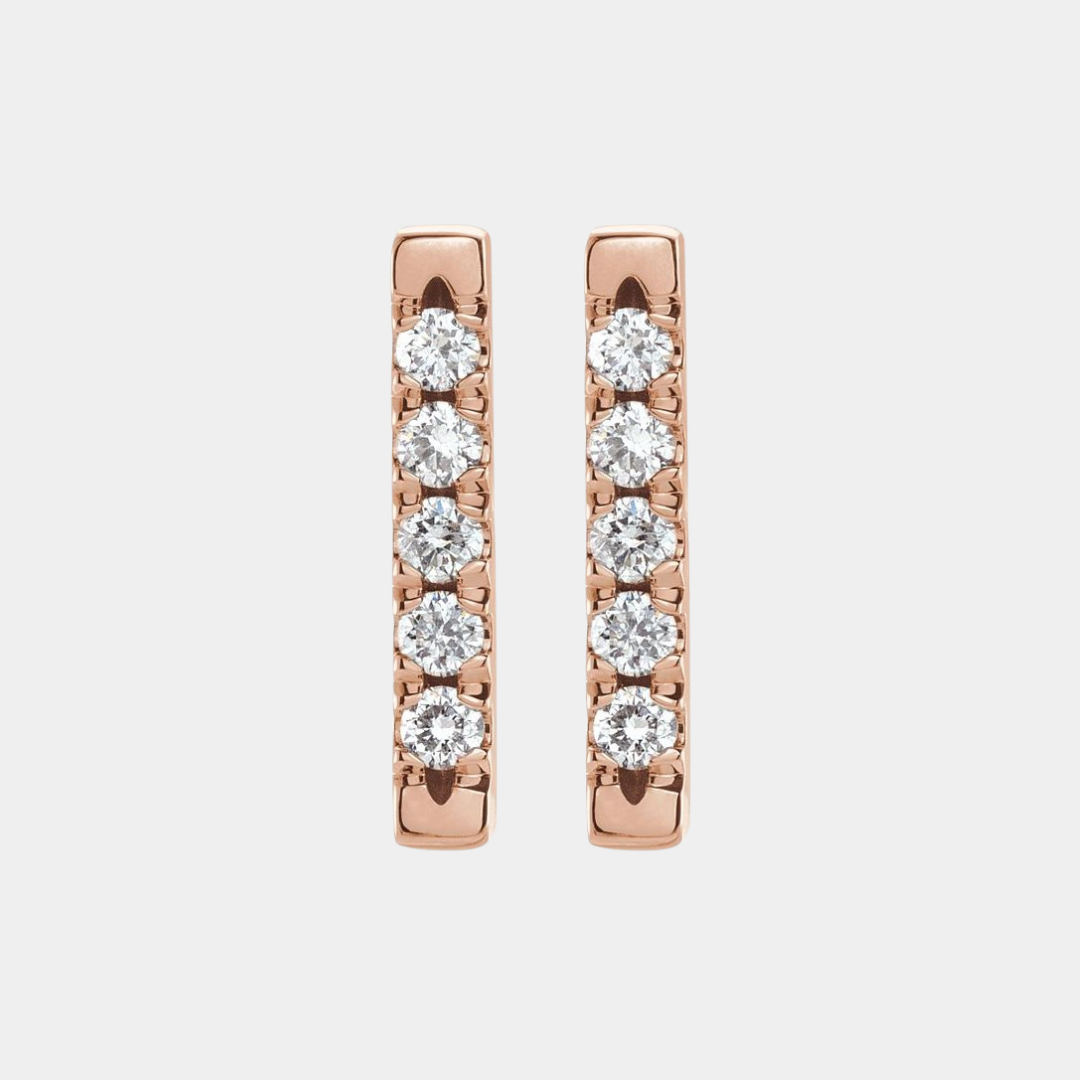 diamond bar earring