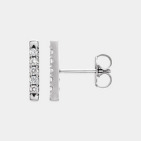 diamond bar earring