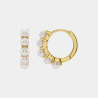 gold pearl hoop