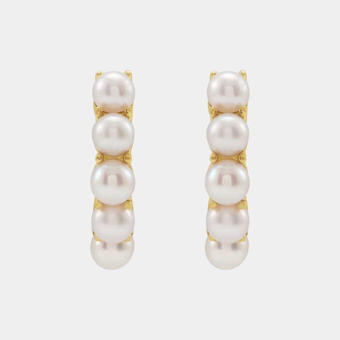 gold pearl hoop