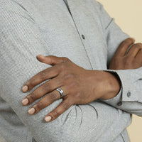 thin blue line wedding band