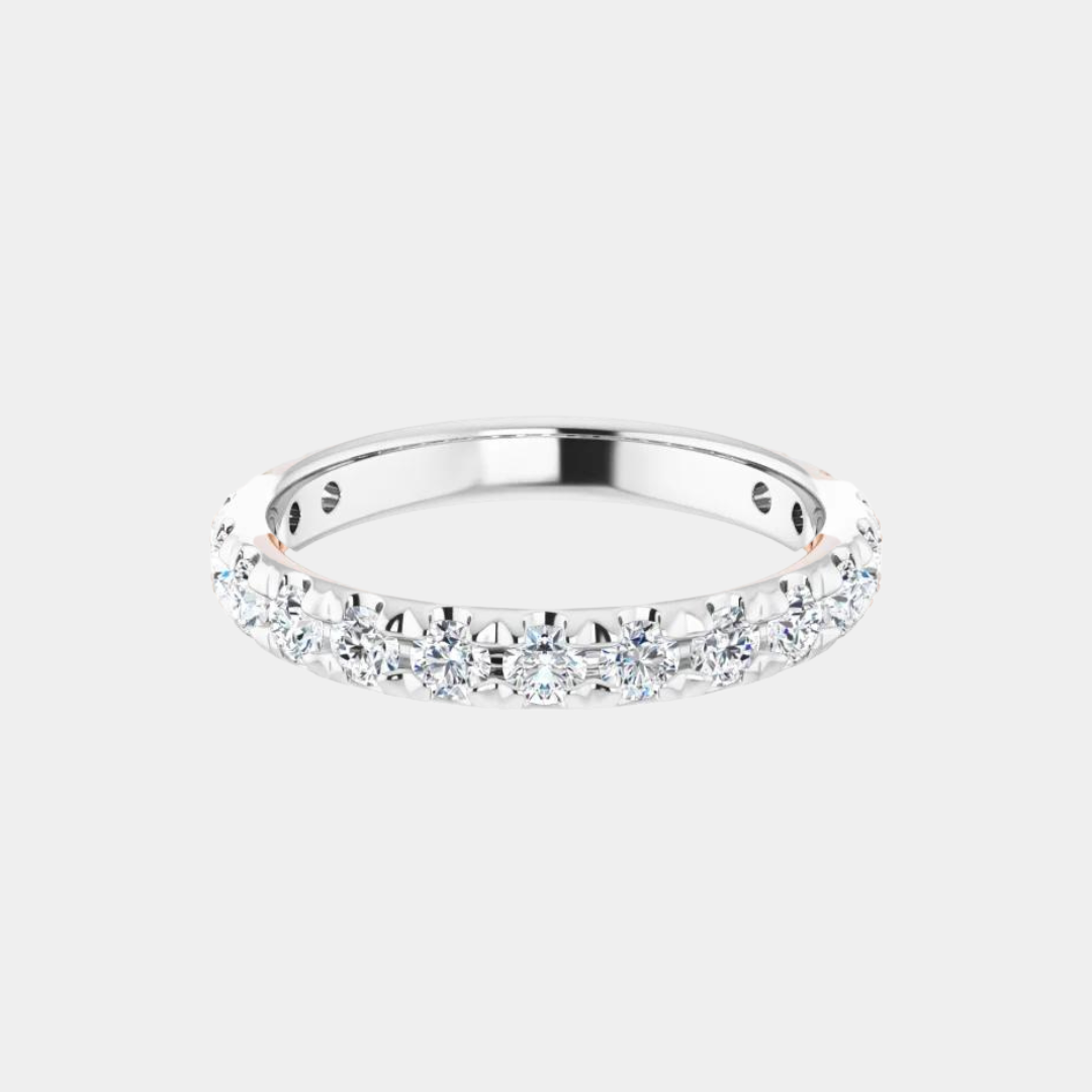 The Platinum French Set 3/4 Eternity