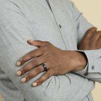 thin blue line wedding band