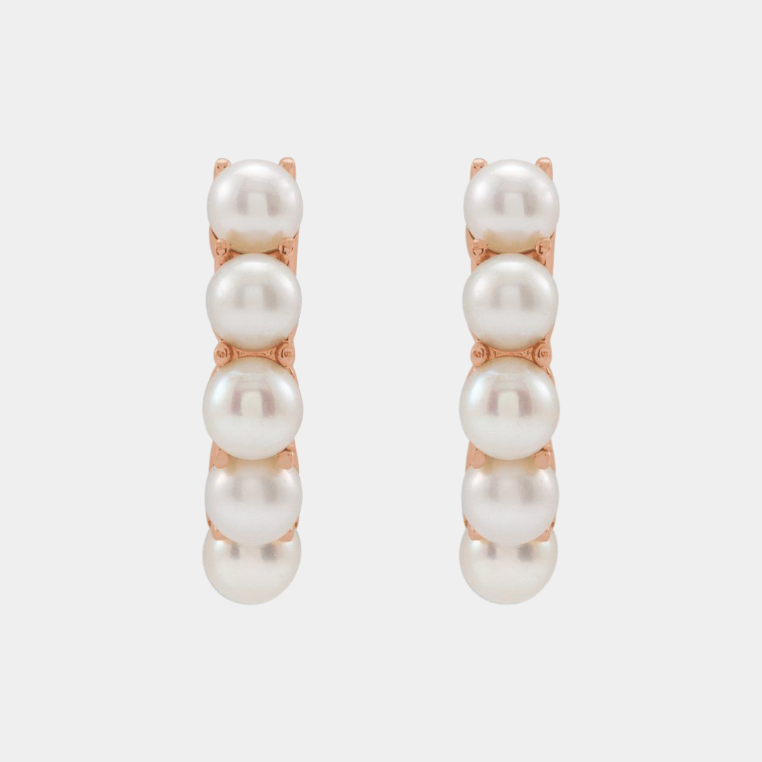gold pearl hoop