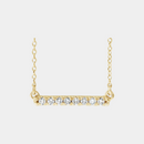 lab diamond bar necklace