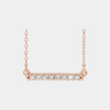 lab diamond bar necklace