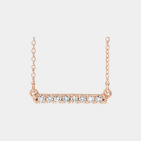 lab diamond bar necklace