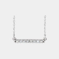 lab diamond bar necklace