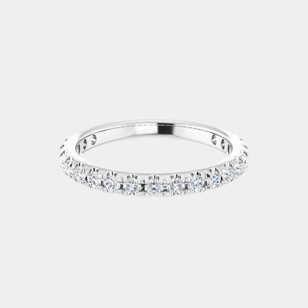 The Platinum French Set 3/4 Eternity
