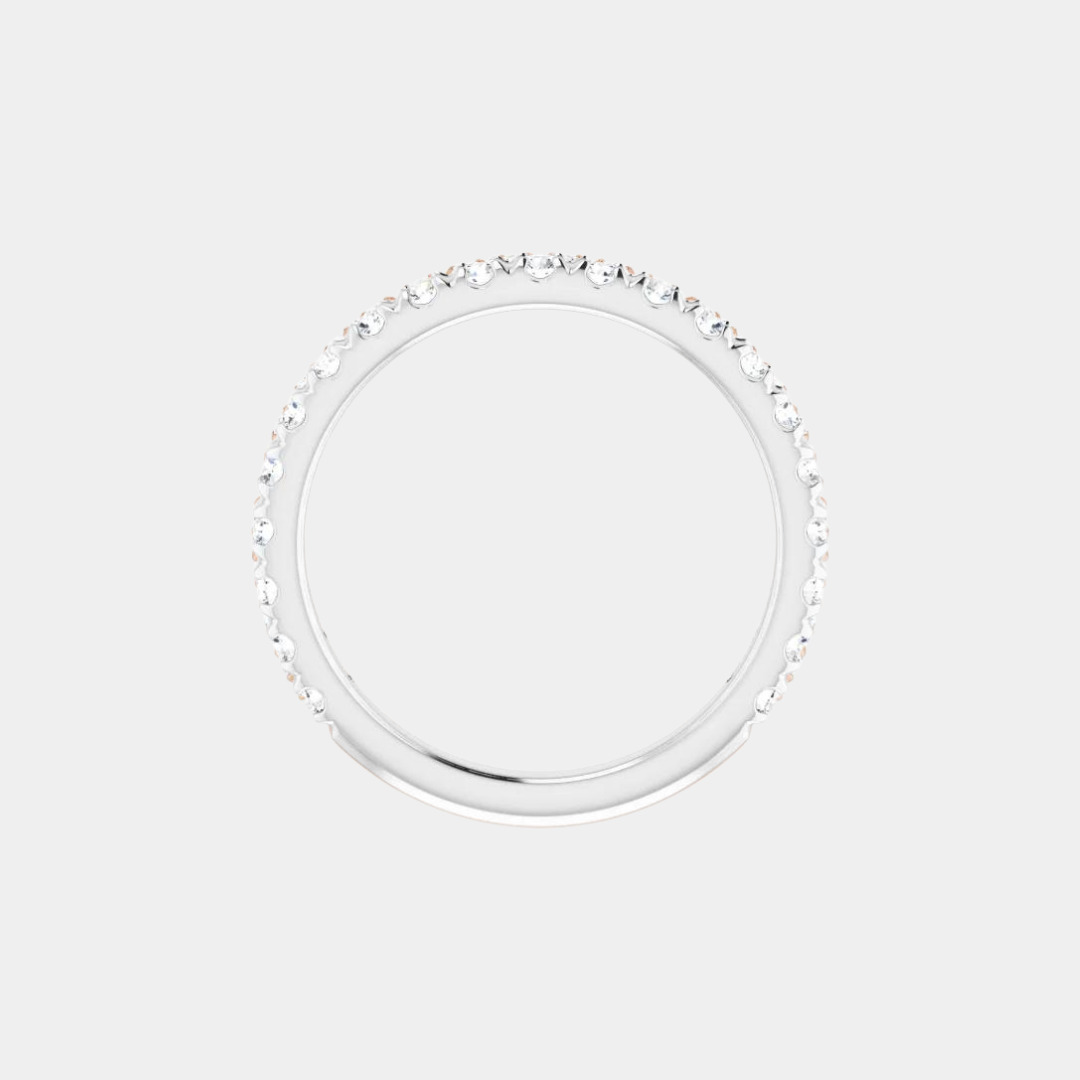 The Platinum French Set 3/4 Eternity