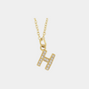 gold and diamond initial necklace