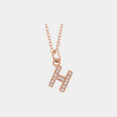 gold and diamond initial necklace