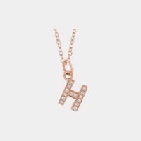 gold and diamond initial necklace