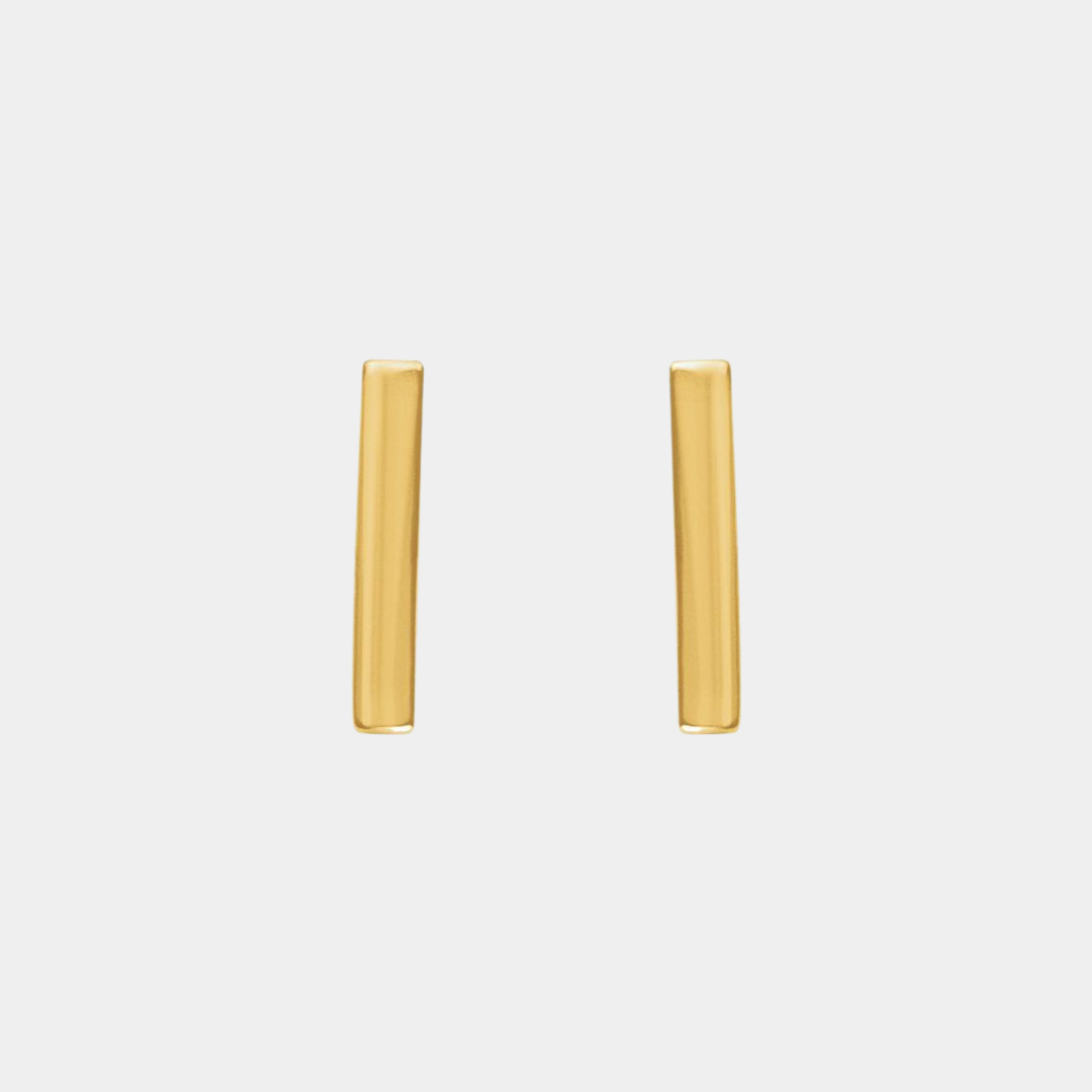 14K Bar Studs