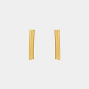 14K Solid Gold Bar Earrings