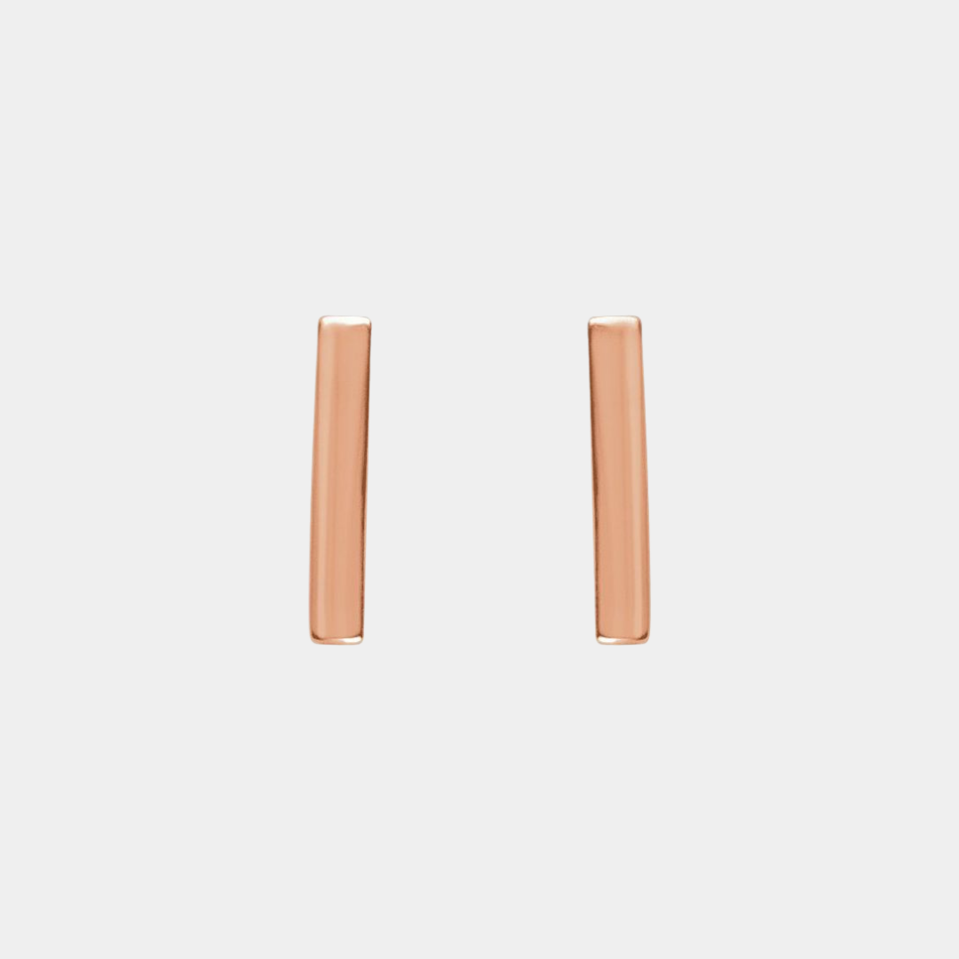 14K Bar Studs