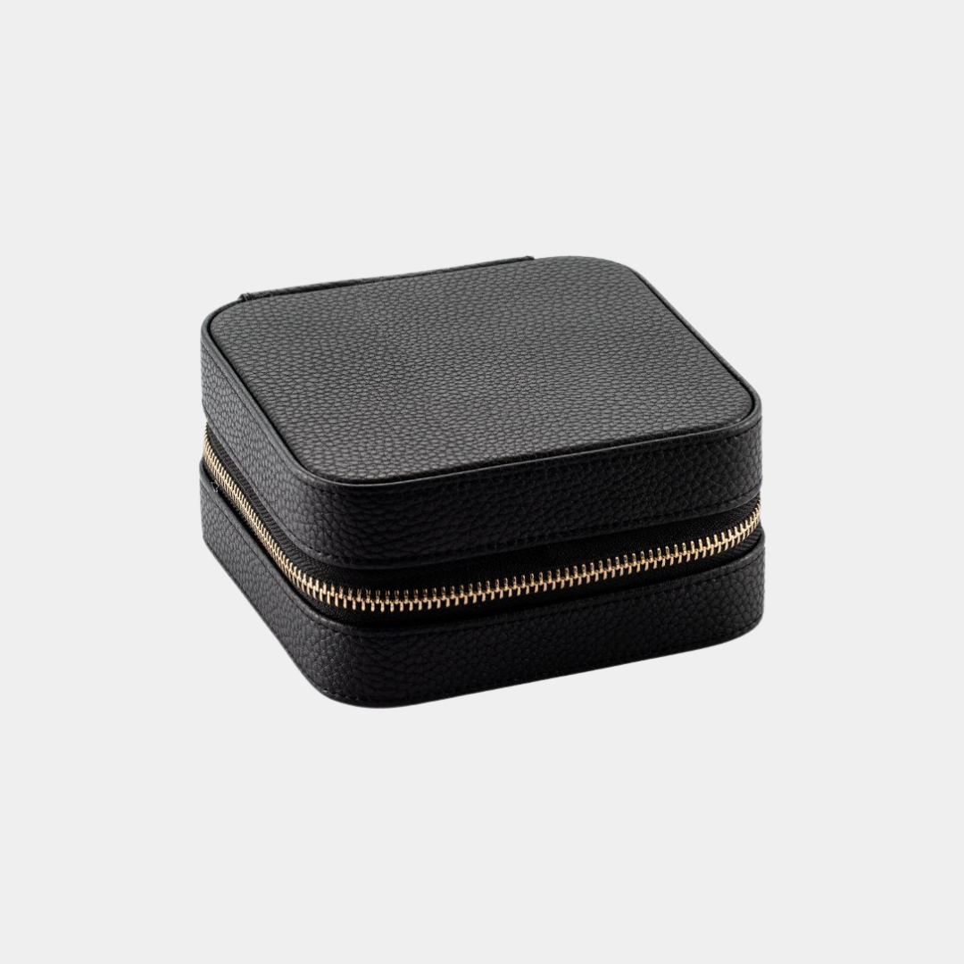 Vegan Leather Jewelry Case With Mirror