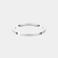 womens flat white gold wedding band