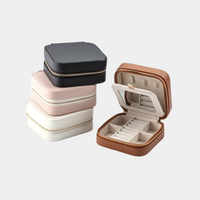 Vegan Leather Jewelry Case With Mirror