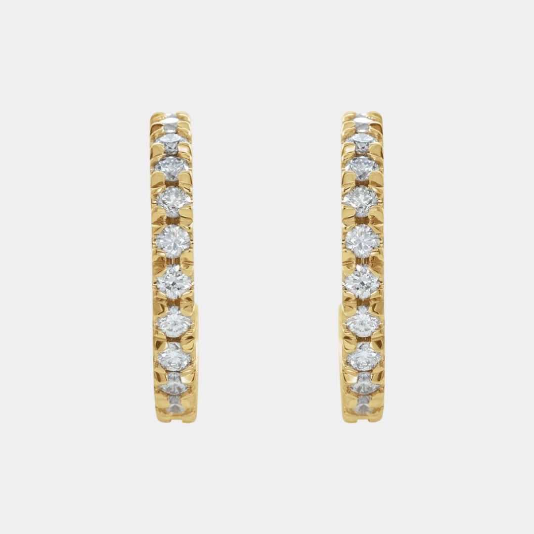 lab diamond hoop earrings