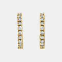 lab diamond hoop earrings